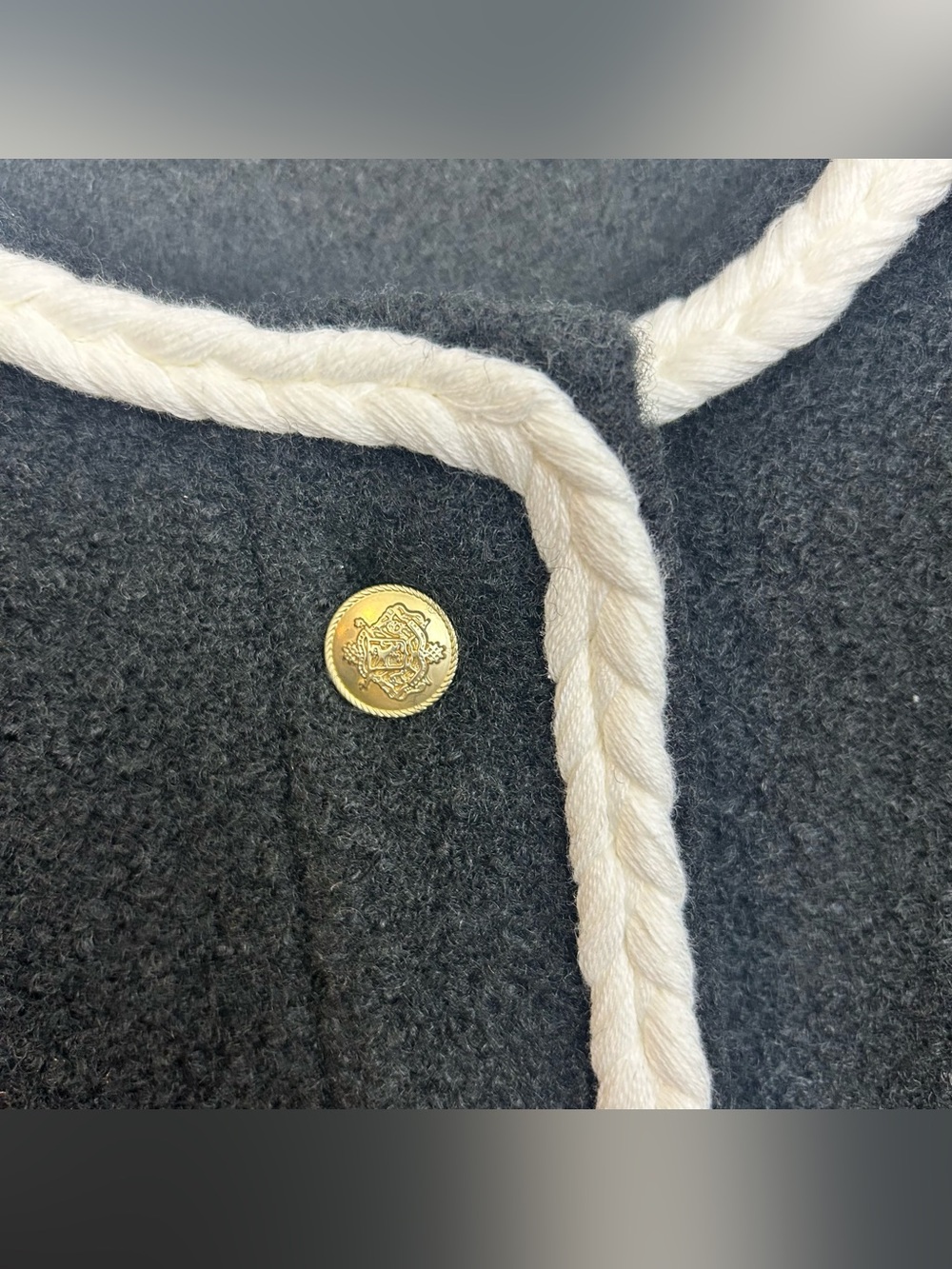 J.Crew Cropped Boucle Yarn Lady Black/White Fleece Boxy Jacket Size Xl - Picture 10 of 14